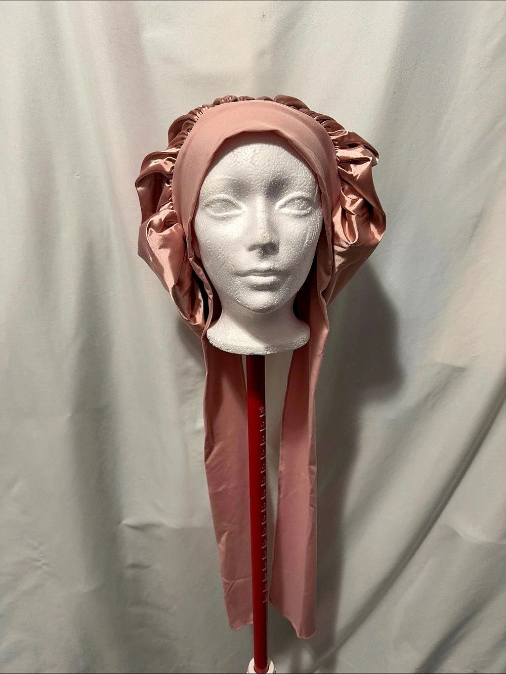 Pink Satin-Style Bonnet Like New
